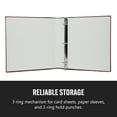 thumbnail image 2 of Bellagio-Italia 3-Ring Office Binder - Burgundy - Leather - 225-Sheet Storage Capacity - File Storage for Presentations, Documents - Blank Index Plate on Spine for Custom Labeling - 1 Pack, 2 of 7