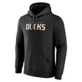thumbnail image 2 of Men's Fanatics Black Anaheim Ducks Wordmark Logo Fleece Pullover Hoodie, 2 of 3