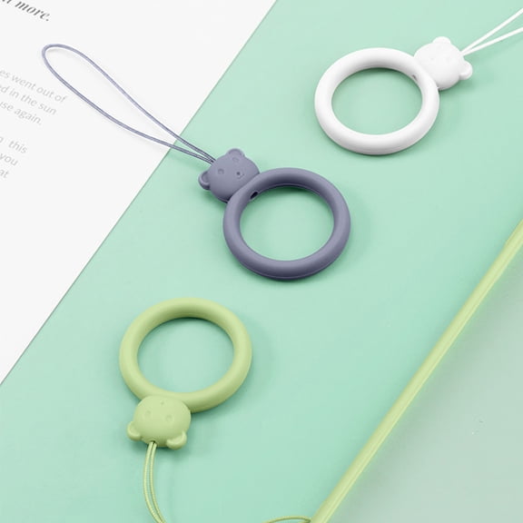 OUNONA 10Pcs Creative Silicone Phone Ring Rope for Keychain and Phone Accessories