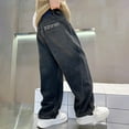 thumbnail image 6 of Huowey Kids Boys Wide Leg Jeans Loose Fit Denim Vintage Trousers Casual Wide Leg Jeans Streetwear Trendy Dailywear, 14-15 Years, 6 of 9