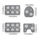 thumbnail image 3 of Alfombras de baño, alfombras para sala de estar, alfombra de área, tapete de baño, juego de 4 alfombras navideñas para baño, alfombras navideñas con copos de nieve, lavables, antideslizantes, absorben, 3 of 6