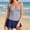 #03-blue tankini swimsuits, variant on 2 Piece Swimsuit for Women Tummy Control Bathing Suit V Neck Tankini Top and Board Swim Shorts Set Push Up Padded Swimwear Black Swimsuit,L
