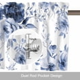 thumbnail image 6 of Spring Floral Valance Curtain Classic Blue Gradient Flowers Window Valances Rod Pocket Short Curtains Window Treatments for Kitchen Bedroom Bathroom Laundry 42" x 18", 6 of 9