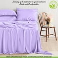thumbnail image 2 of Shrinita 800 Thread Count Organic Cotton Bedsheet 6 PC Full-XL Lavender 25" Deep Pockets, 2 of 7