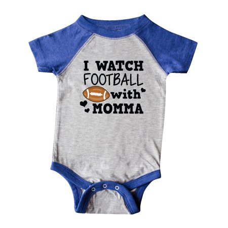 

Inktastic I Watch Football with My Momma Gift Baby Boy Bodysuit