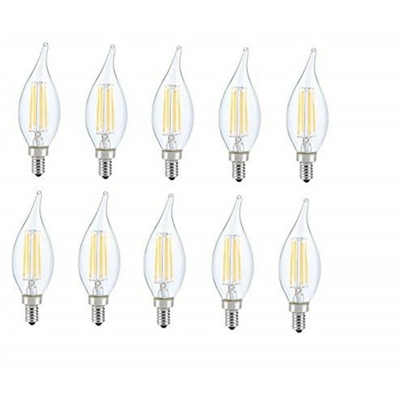 Elegant Furniture LED E12 CANDELABRA, FLAME TIP, 2700K, 300?, CRI80, ES, UL, 6W, 40W EQUIVALENT, 15000HRS, LM480, DIMMABLE, 2 YEARS WARRANTY, INPUT VOLTAGE 120V