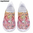 thumbnail image 1 of Doginthehole - Zapatos de enfermería con dibujos animados de color degradado para mujer, calzado informal de malla transpirable para verano, cómodos y planos, 1 of 5