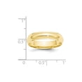 thumbnail image 3 of Solid 10k Yellow Gold 5mm Plain Classic Dome with Flat Edge Wedding Band Ring Size 6.5, 3 of 4
