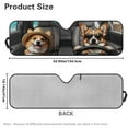 thumbnail image 5 of KUIFORTI Sun Shade for Car Windshield Funny Corgi Windshield Cover Sun Shade for Jeep Foldable 1 Piece Car Sunshade for Jeep Wrangler, Gladiator, Renegade, FJ Cruiser, 5 of 6