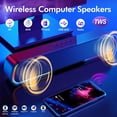 thumbnail image 3 of Tv Soundbar Bluetooth Computer Sondbar System Tv Home Theater Usb Subwoofer Rgb, 3 of 5
