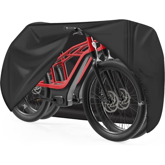 Bike Cover for 2 Bikes - 600D Bike Covers Outdoor Storage Waterproof & Heavy Duty, Bicycle Cover for 2 eBike, Mountain Bike, Road Bike, Hybrid Bike, Beach Cruiser Bike, Scooter and More