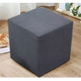 thumbnail image 1 of YHWW Housse de Pouf Carrée/ronde Housse de Tabouret Extensible Jacquard Housse de Pouf de Rangement Protecteur Antidérapant avec Fond Élastique Lavable Rouge/gris/marron/beige, 1 of 7