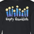thumbnail image 4 of Inktastic Happy Hanukkah with Lit Candles Long Sleeve T-Shirt, 4 of 5