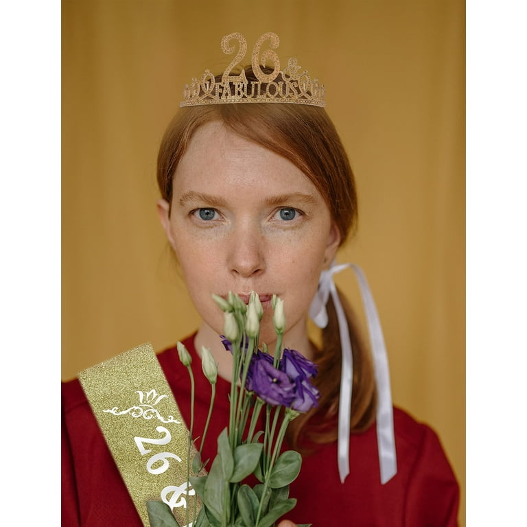 26th Birthday Sash and Tiara for Women - Fabulous Set