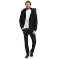 thumbnail image 6 of Wantdo Men's Recycled Winter Hooded Jacket Insulated Winter Coat with Removable Faux Fur Hood Black XL, 6 of 10