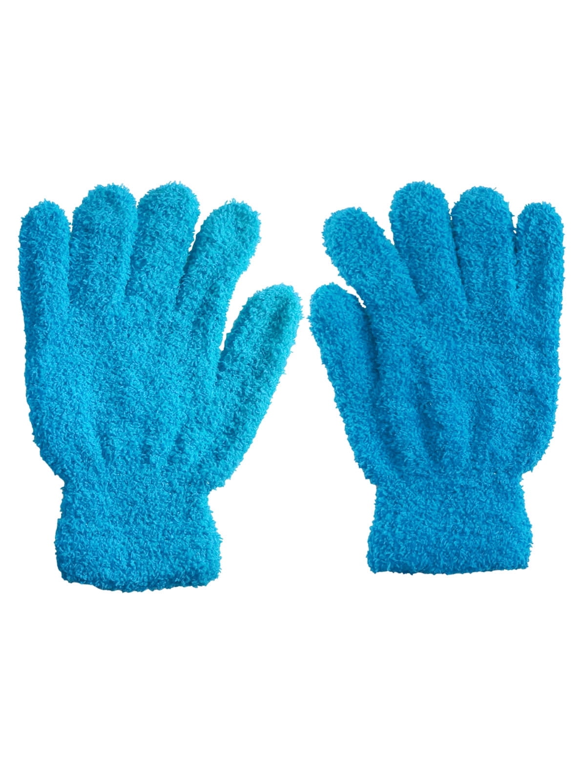 【typeservice】24fw Two Way Fluffy Gloves Men's Women's Warm Winter Fuzzy Cozy Gloves, Blue - Walmart.com