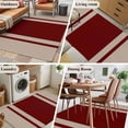 thumbnail image 5 of Simpler Red Line Area Rugs 4'x6', Washable Small Throw Rugs for Office Bathroom, Farmhouse Red Striped Abstract Indoor Outdoor Rug Non-Slip Low Pile Carpet Runner Reversible Floor Mats, 5 of 8