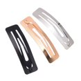 thumbnail image 1 of 30 pinzas para el pelo de metal antideslizantes, pasadores para el pelo, clips BB rectangulares para niñas y mujeres, accesorios para el cabello de 2.362 in (plata, negro y oro rosa), 1 of 3