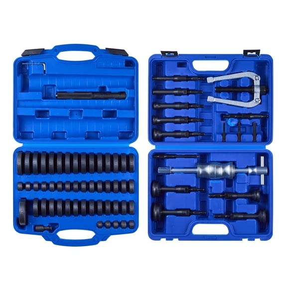 VEVOR Bearing Press Kit, 52 16 Pcs, 2 in 1 Bushing Driver Tool & Bearing Press Kit, Race and Seal Driver Set with 49 Bushings, 10 Collets, Slide Hammer, Heavy Duty Removal Installation Set with Case