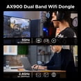 thumbnail image 3 of Adaptador USB Bluetooth WiFi UGREEN AX900 WiFi 6 BT5.4, 3 of 8