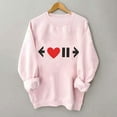 thumbnail image 4 of GA WEIHUA Clearance,Valentine's Day Sweatshirt Women Funny Love Heart Graphic Shirts Casual Long Sleeve Valentine Pullover Tops Cute Crewneck Casual Tops(Pink,L), 4 of 4