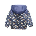 thumbnail image 3 of Toddler Kids Baby Boys Girls Fashion Cute Dinosaur Rainbow Pattern Windproof Jacket Hooded Coat, 3 of 8