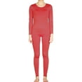 thumbnail image 1 of LAVRA Womens Microfiber Long Johns Thermal Underwear Two Piece Set -Small-Red, 1 of 2