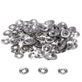 thumbnail image 1 of Unique Bargains 200 Pack Internal Tooth Star Lock Washers M4 Quick Speed Locking Washers, 304 Stainless Steel Starlock Push Nuts, 1 of 4