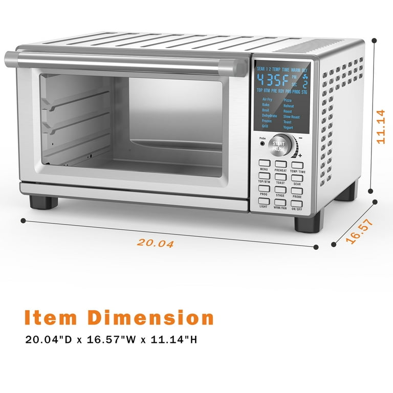 VEVOR Silver Countertop Oven Commercial Convection Oven 43 Qt Half
