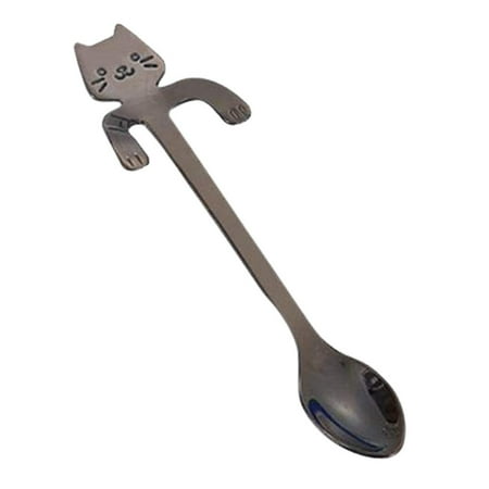 

Julam Cat Spoon Coffee Teaspoon Cat Coffee Teaspoons Adorable Mini Cat Design Cat Coffee Teaspoons Stainless Steel Tableware Rainbow Flatware Adorable Dessert Scoop Metal Coating Home pretty good
