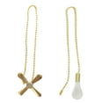thumbnail image 2 of Cheers.US 2Pcs/Set Ceiling Fan Pull Chain Ornaments Extension Chains with Decorative Light Bulb and Fan Cord Bronze Fan Pull Chain Set For Ceiling Light Lamp Fan Chain, 2 of 7