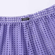 TANBOM Men's Long Leg Breathable Mesh Boxer Briefs Underwear, Purple, 1-Pack, S