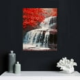 thumbnail image 5 of Awypu  Waterfall - Wall Art Painting Black White Red Landscape Canvas Wall Art,Red Trees Forest Picture Prints for Home-office - canvas art wall art for living room, 5 of 5