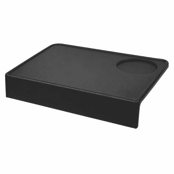 Espresso Tamping Mat, 8" x 6" Coffee Tamper Station, Waterproof & Heat Resistant, Bar Accessory, Black Silicone