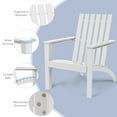thumbnail image 5 of Gymax Set of 2 Outdoor Wooden Adirondack Chair Patio Lounge Chair w/ Armrest White, 5 of 6
