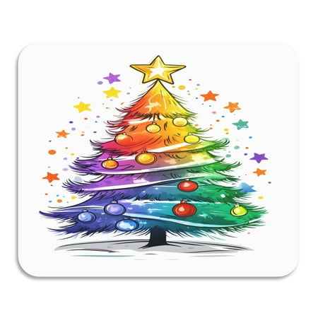 

ALAZA Dish Drying Mat for Kitchen Art Christmas Tree and Star Counter Absorbent Draining Pad 23.6 x19.7
