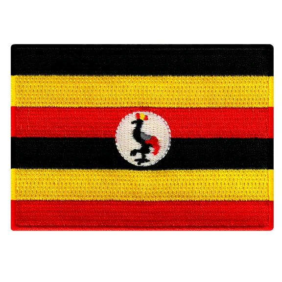 Uganda Flag Embroidered Iron-on Patch