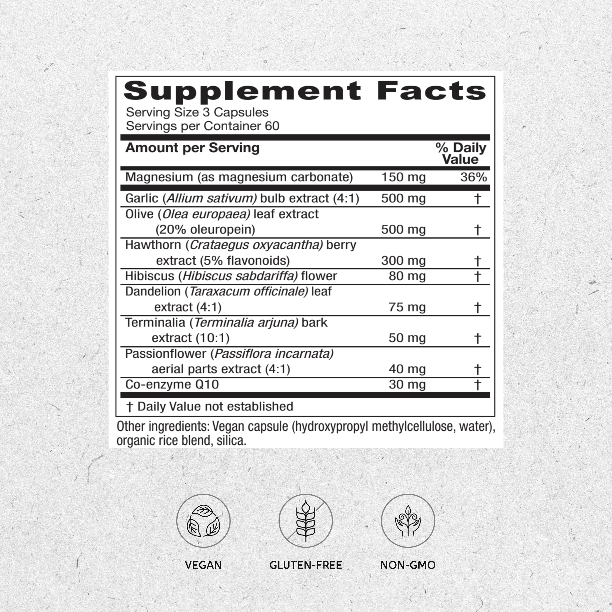 Vitanica VasoBlend, Cardiovascular Support, Vegan/Vegetarian, 180 Capsules
