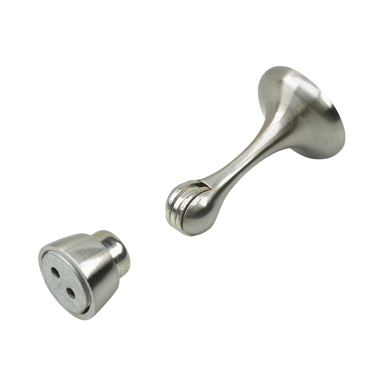 Rok Hardware Door Stop with Catch, Brushed Nickel