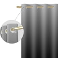 thumbnail image 5 of Nanqianyi Black Ombre Blackout Curtains 42 X 96 Inch Length for Bedroom, Black Grey Gradient Window Curtain Thermal Insulated Drapes 2 Panels Set, 5 of 10