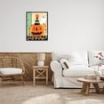 thumbnail image 2 of Vintage Halloween Candy Pattern Holiday Graphic Art Black Framed Art Print Wall Art, 2 of 7