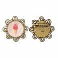 thumbnail image 1 of biscuits Uf c Rouge Broche Fleur Glacée Bijoux pour Filles, 1 of 3