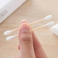 thumbnail image 2 of Uanit Double Ended Wooden Stick Cotton Swab Pointed Makeup Remover Cotton Swab Cotton Swab Disposable Multi purpose Cotton Cleaning Wooden Cleaning Supplies, 2 of 7