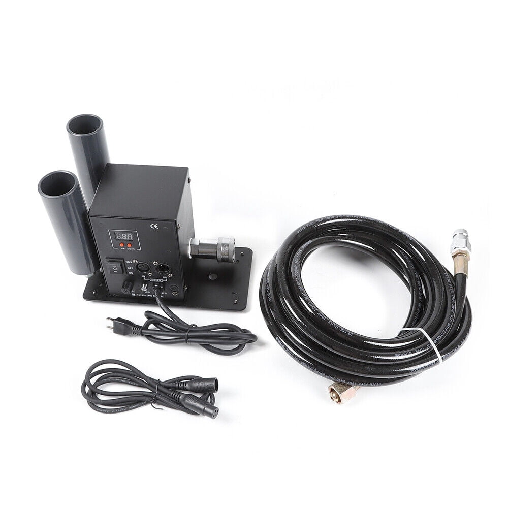 Miumaeov Black Smoke Machine Co2 Column Fog Machine Smoke Stage Atmospheric Effects Machine for Wedding Halloween Party 9.45*5.12*9.06in