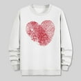 thumbnail image 4 of tarylea Mens Cute Heart Printed Sweatshirts Long Sleeve Crew Neck Pullover Casual Spring Loose Comfy Festival Tops, 4 of 6