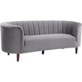 thumbnail image 1 of ACME Canapé Millephri en Velours Gris, 1 of 12