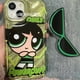 thumbnail image 1 of Powerpuff Girls Wave + Bracket Funda Transparente Para Teléfono A Prueba De Golpes Dura Compatible Con Dibujos Animados iPhone 7plus 8plus XR X S max 11 12 13 14 11 Pro 12 13 14 Fundas Protectoras, 1 of 4