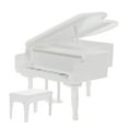 thumbnail image 5 of COSMOBETTY 1 Set Miniature Piano and Chair Model Grand Piano Shape Vintage Design for Doll House Furniture Decoration, 5 of 8