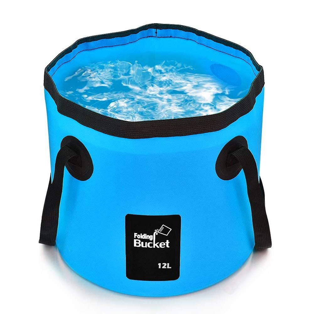 Black Gardening MoKo Compact Lightweight Portable Folding Wash Basin 14L Collapsible Bucket Travel Hiking Fishing Outdoor Water Container Pail for Camping
