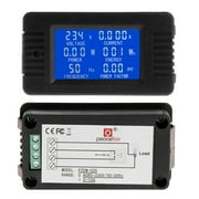 6 in 1 Digital Voltmeter Ammeter Meter AC80-260V 100A/10A Multi-Function Power Tester with Current Transform